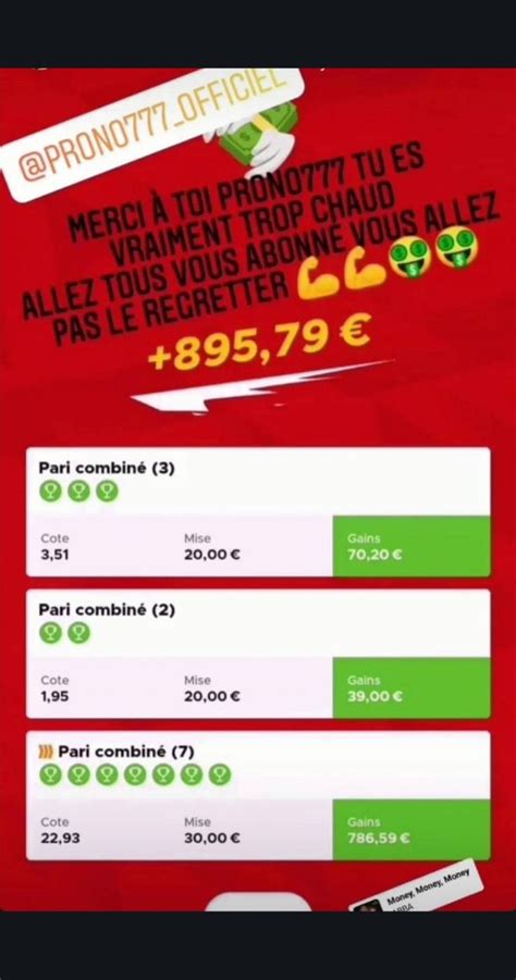 prono777|DE BELLES CÔTES SONT PROPOSÉES CHAQUE..